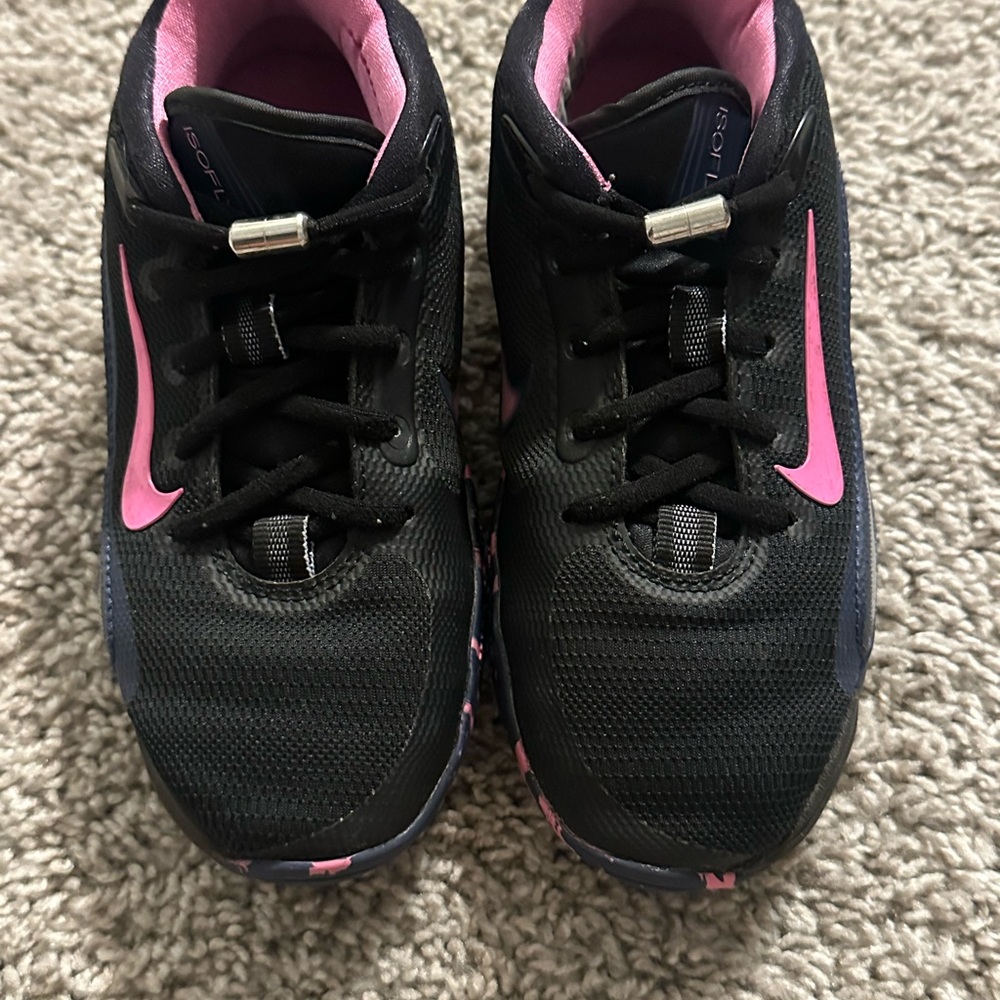 Nike Flyease Basketball Shoes Youth 1.5Y – Black Pink Purple Sneakers VGUC
